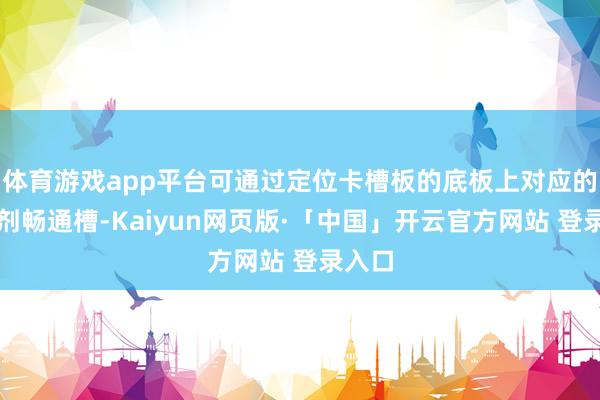 体育游戏app平台可通过定位卡槽板的底板上对应的助焊剂畅通槽-Kaiyun网页版·「中国」开云官方网站 登录入口